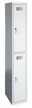 Szafka ubraniowa socjalna 2 komory, kolor: RAL7035 (jasnoszary) (wymiary: 1800x300x500 mm) 09276038