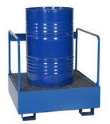 Paleta do transportu beczek z barierkami bezpieczeństwa GermanTech (ilość beczek: 1, wymiary: 950x950x910 mm) 99724716