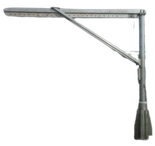 Żuraw ze stopą i wciągarką ręczną z liną AISI316 16m (udźwig: 300 kg, wysokość podnoszenia: 3000 mm) 53372541