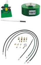 Zestaw: siłownik hydrauliczny, pompa hydrauliczna dwustopniow ręczna, przewód wysokociśnieniowy 1m, szybkozłącze 1/2 ’’ między siłownikiem a przewodem, manometr (w stanie złożonym:115 mm, skok tłoka: 20 mm, udźwig: 100T) 62778952