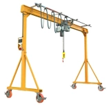 Wciągarka bramowa skręcana miproCrane, wciągnik łańcuchowy z łańcuchem manewrowym zintegrowany z wózkiem pchanym (udźwig: 2000 kg, dł. pomiędzy osiami 3300 mm, wys. podnoszenia: 3000 mm) 33983283