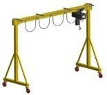 IMPROWEGLE Wyciągarka bramowa skręcana miproCrane, wyciągarka łańcuchowa elektryczna zintegrowana z wózkiem + kaseta sterująca (udźwig: 500 kg, wysięg: 4500 mm, wysokość podnoszenia: 3338 mm) 33971707