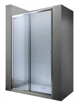 Calbati Drzwi prysznicowe 120cm przesuwne ścianka szkło 6mm 23178238