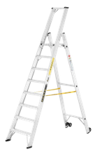 Drabina montażowa jednostronna ALOSS z dwoma kółkami (wysokość robocza: 3,69m) 99675098