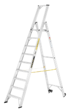 Drabina montażowa jednostronna ALOSS z dwoma kółkami (wysokość robocza: 3,90m) 99675099