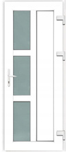 Drzwi zewnętrzne grube ciepłe PCV (kolor: biały, strona: prawa, szerokość: 100 cm) 54451820