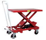 Wózek platformowy nożycowy, 4 koła skrętne (udźwig: 1000 kg, wymiary platformy: 1010x520 mm, wysokość podnoszenia min/max: 445-950 mm) 03077997
